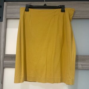 Halogen Yellow Knee-Length Pencil Skirt for Work